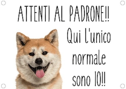 Targa cartello attenti cane - attenti,
