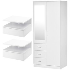 Homcom set comodini sospesi - set,