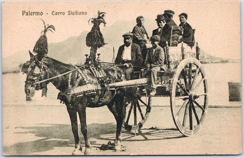 Palermo sicilian cart vintage - sicilian,