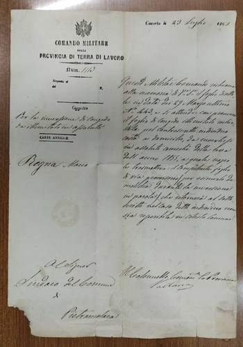 1863 dal comando militare - 1863, di