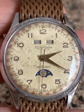 Fischer Extra Vintage,Fase Di Luna Oversize 38 mm, Calendario Completo !