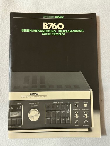 Revox manuale istruzioni - manuale,