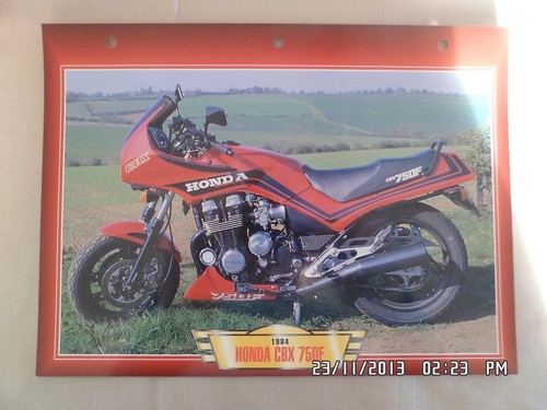 Carte fiche moto honda - honda, cbx