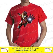 IRON MAN luce t-shirt Tony Stark tshirt fumetto film avengers tg. fino alla 5xl