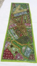 Arazzo indiano patchwork verde