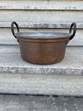 ANTICA CASSERUOLA RAME PENTOLA PAIOLO CALDAIO OTTONE FERRO TEGAME POLENTA VINTAG