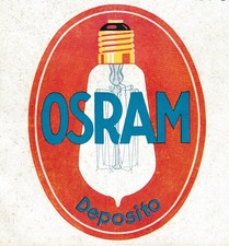 PUBBLICITA' 1925 OSRAM LAMPADA