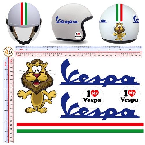 Love vespa adesivi casco - i,