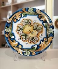 Piatto In Ceramica Di Caltagirone Dipinto A Mano D. 26