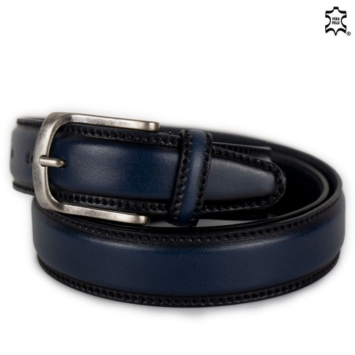 Cintura uomo blu cinta vera - cintura,