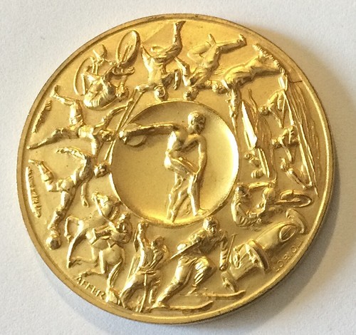Medaglia giochi sportivi - medaglia, in