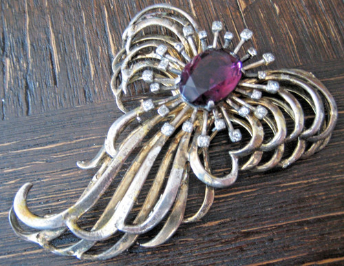 Spilla rosa argento - rosa,