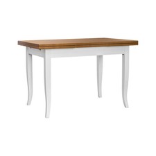 TAVOLO IN LEGNO,PIANO CILIEGIO MIELE / BIANCO, VARIE MISURE