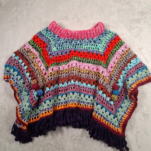 Poncho fatto mano donna - fatto,