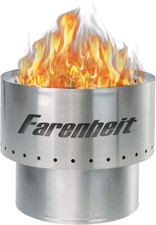 Fahrenheit Piccolo Fuoco 13,5" Acciaio Inox Fuoco Esterno Patio Cortile Falò