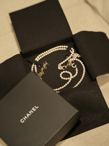 Collana chanel doppia catena - chanel,