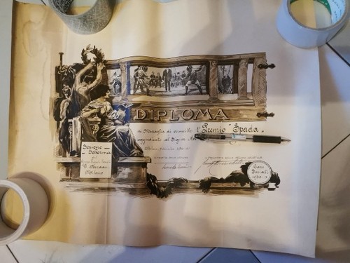 Diploma scherma premio spada - scherma,