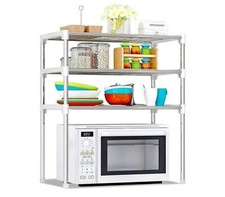 Mensola Microonde Scaffale Salvaspazio 3 Ripiani Mobile Organizer Per Cucina