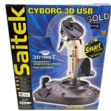 Joystick USB Saitek Cyborg 3D Gold JI3G per SIM di volo - mai usato in scatola. SZ6860885
