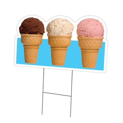 Tre coni gelato - e, palo