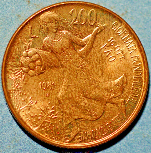 1981 italy 200 lire - italy, fao