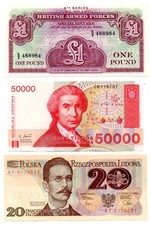 LOTTO DI 3 BANCONOTE IN FDS