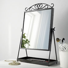 KARMSUND Toeletta Vanità Specchio Free Standing Trucco da Tavolo - 27 cm Nero