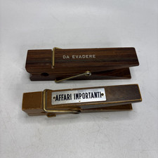 2x Fermacarte antico pinza