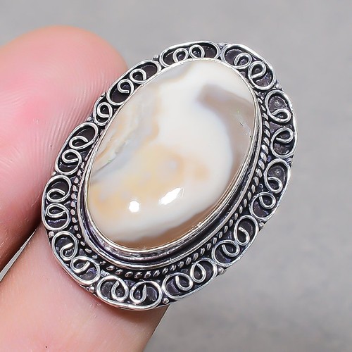 Anello vintage muschio agata