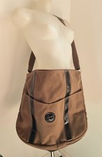 Fendi Originale Vintage Grande Borsa In Tessuto E Pelle Logo Scoiattolo