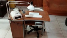 Tavolo Manicure Ricostruzione Unghie Nails Art in legno COMPLETO di SET 