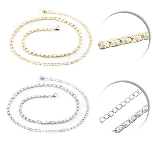 Cintura perline metalliche - in,