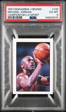 1997 EDIGAMMA I GRANDI CAMPIONI DELLO SPORT #135 MICHAEL JORDAN BULLS PSA 6