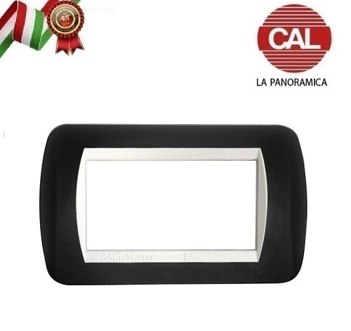 Placca nero metallo - placca, 4p