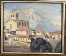 Olio Paesaggio Vista di Un