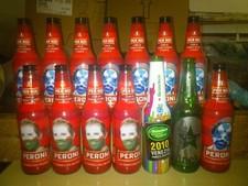 Collezione 14 bottiglie birra, edizione limitata, doppioni: Peroni, Heineken
