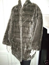 PELLICCIA FAUX FUR ECOLOGICA ECO SINTETICA KUNST PELZ VISONE MINK NERZ SAPHIR 