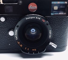 Contax G 16mm Obiettivo Hologon Nero Adattatore a Leica M (no obiettivo)