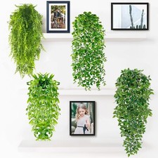 MZJAUVF 4PCS Piante Finte Cadenti, Pianta Finta da Interno con Vaso, Piante Fint