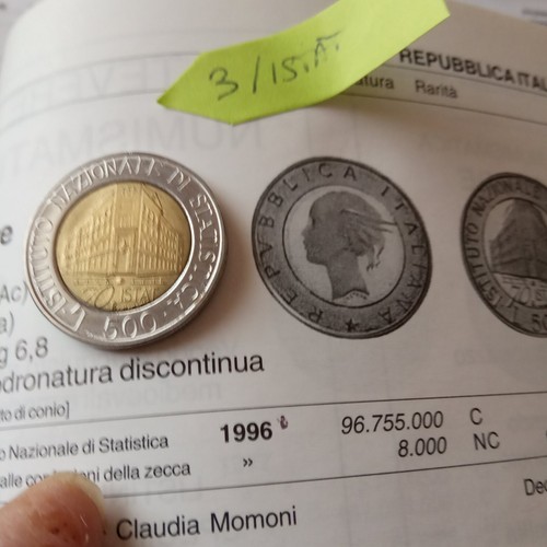 Moneta 500 lire del - da,
