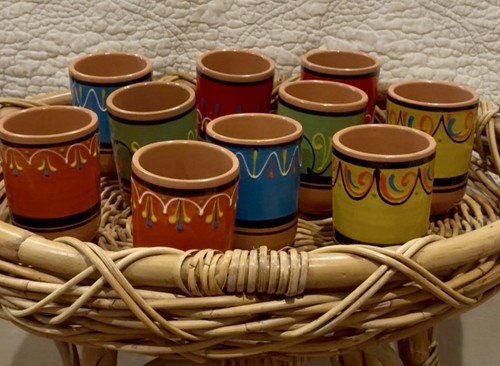 Bicchieri ceramica dipinti - in,