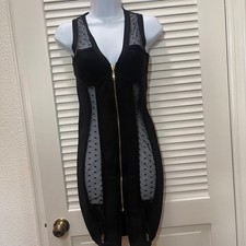 Bodycon nero maglia pannello