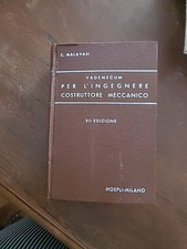 Libro Vademecum per l'Ingegnere Costruttore Meccanico Hoepli 1962