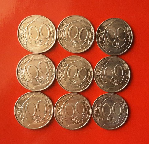 Lotto monete 100 lire - di, 9