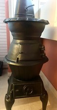 Stufa in ghisa restaurata anni