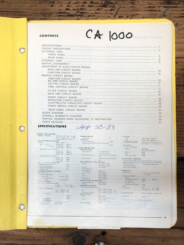 Yamaha 1000 amplificatore - yamaha, ca-1000