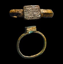 Anello Antico Sigillo Bronzo