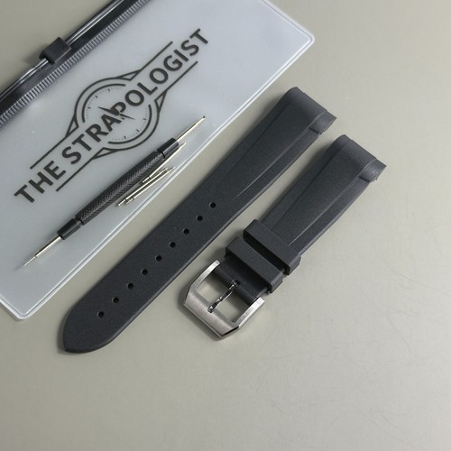 Black rubber watch strap - watch, band