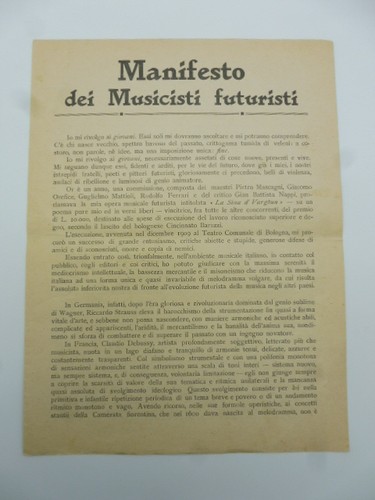 Manifesto dei musicisti