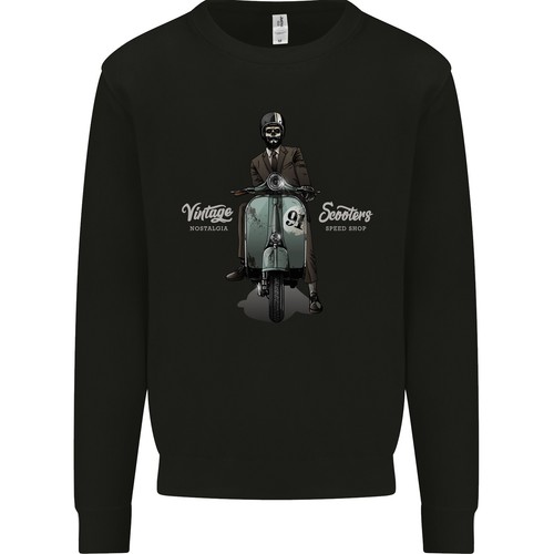 Felpa uomo vintage scooters - uomo,